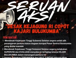 Protes Penanganan Dugaan Korupsi Pasar Sentral Bulukumba, Aliansi Akan Kembali Menggelar Aksi Di Kejati Sulsel
