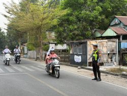 Beri Rasa Aman, Satlantas Polres Selayar Beri Layanan Rutin Pengaturan Lalulintas di Sekitar Lingkungan Sekolah